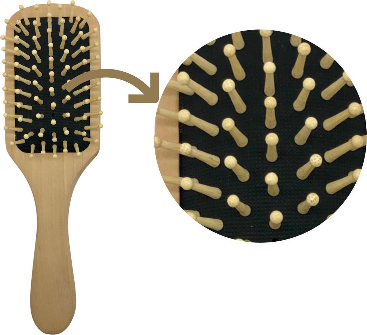 green-goose® Bamboe Haarborstel | Vegan | Hout | Duurzaam | Biologisch afbreekbaar