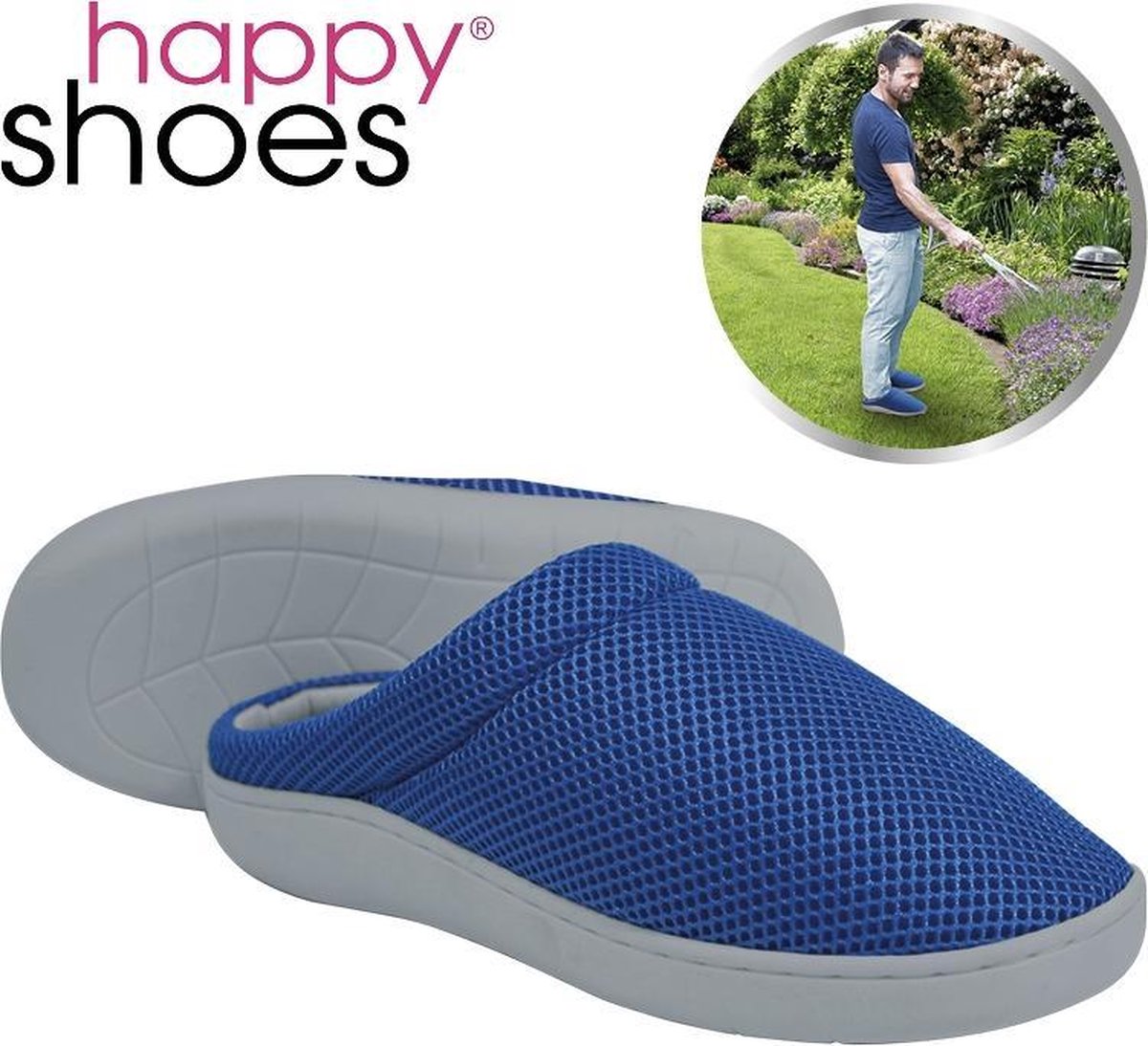 Happy Shoes Gel Slippers Unisex - Gelzolen - Blue - Maat 39/40