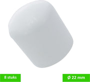 DELTAFIX peerdoppen Ø 22 mm | wit | 8 STUKS
