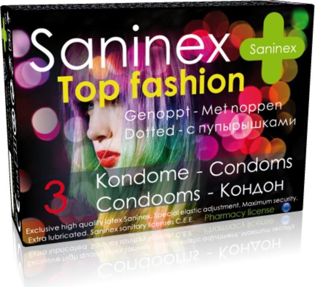 Top Fashion Dotted Condooms | 3 stuks | SANINEX