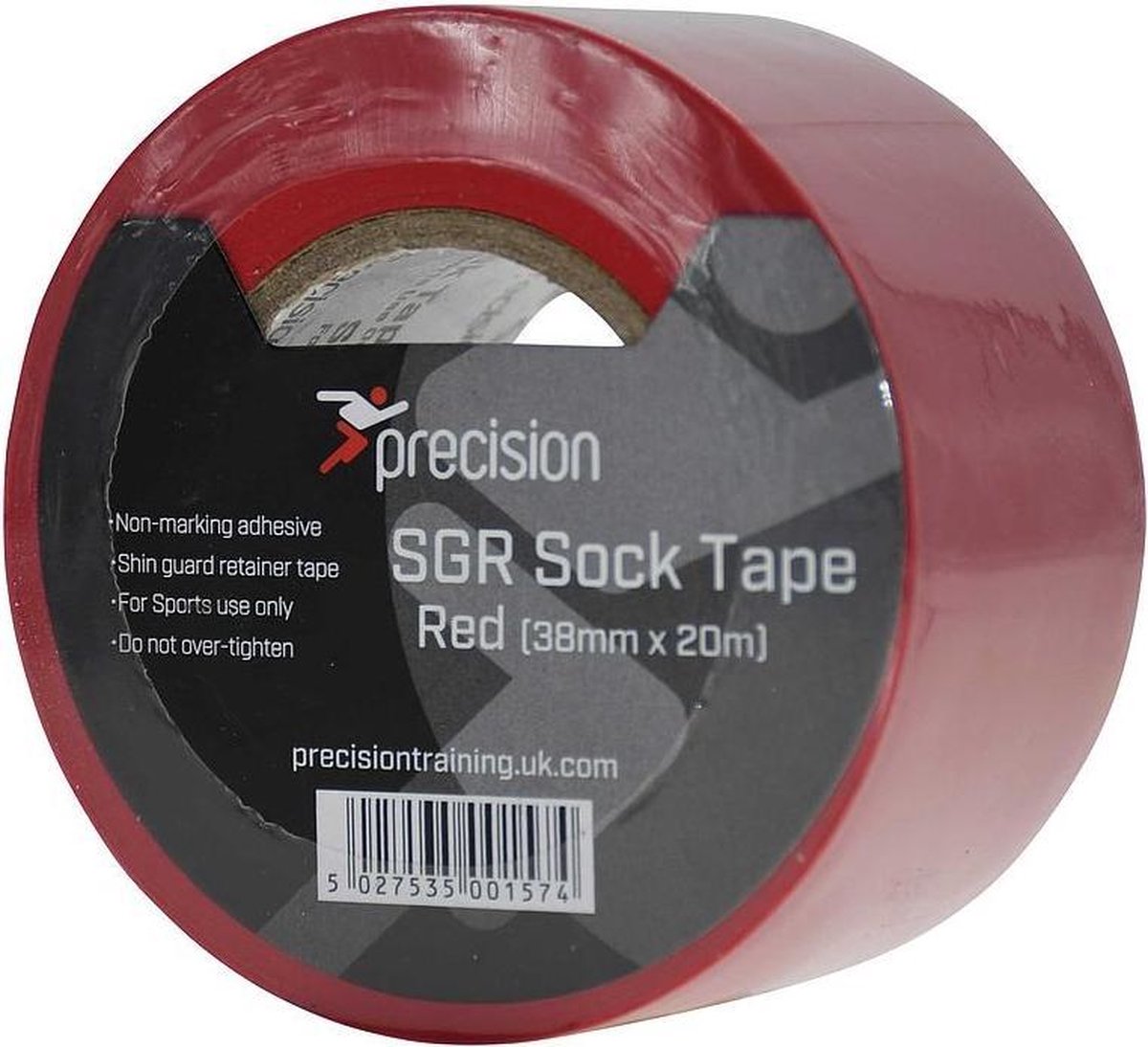 Precision Sokkentape 20  M X 38 Mm Pvc Rood 5 Stuks