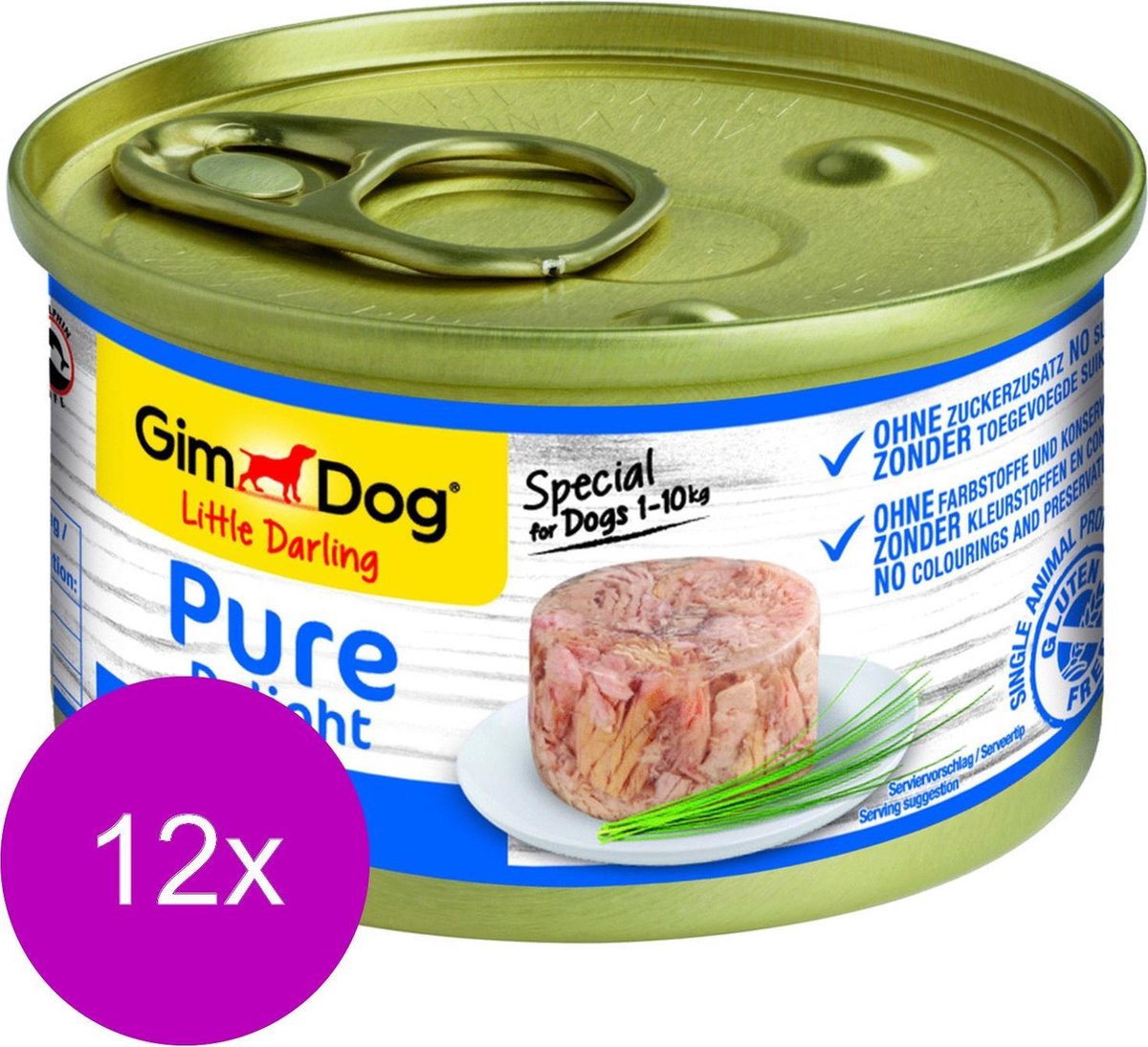 Gimdog Little Darling Pure Delight 85 g - Hondenvoer - 12 x Tonijn