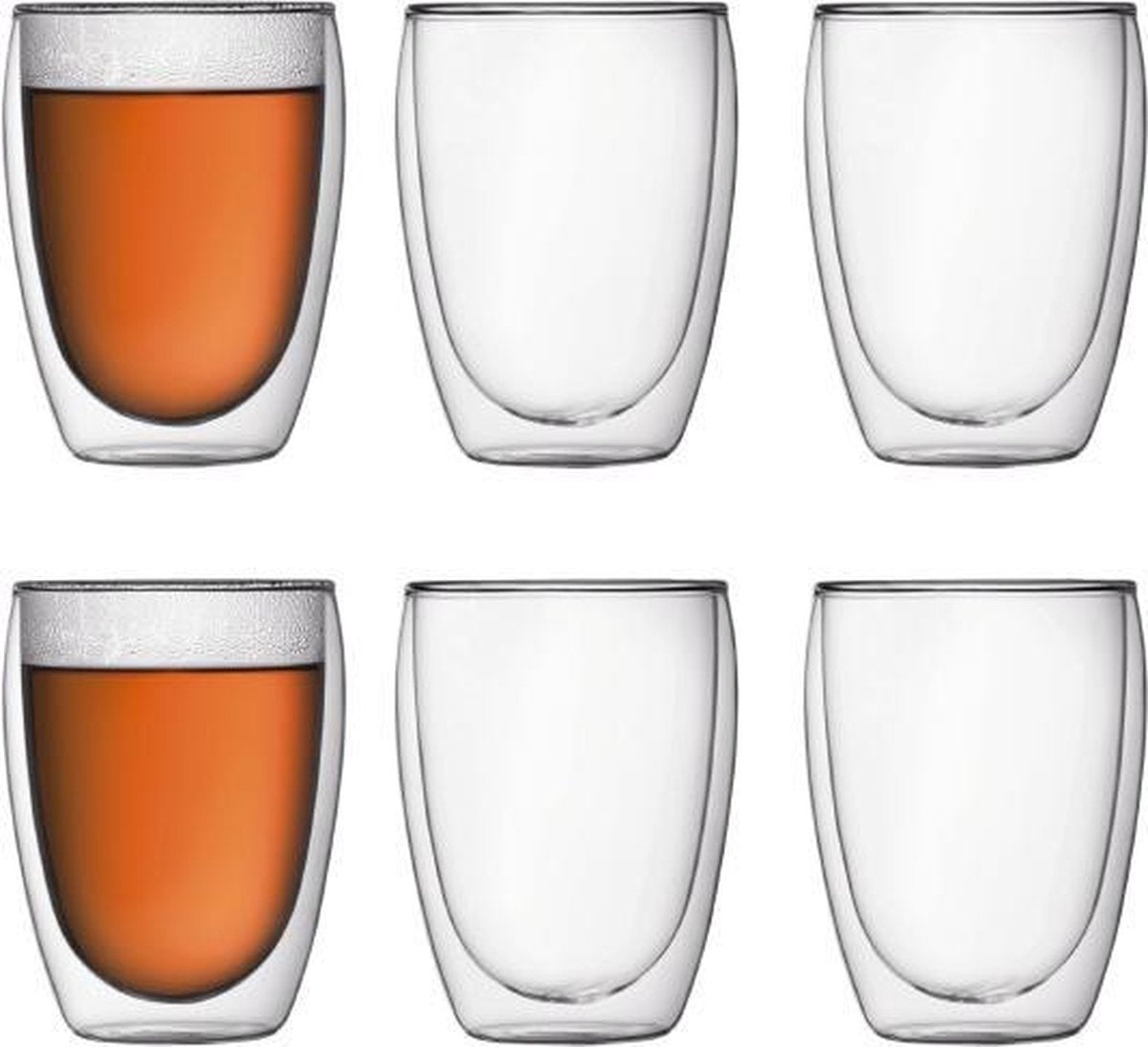 Bodum Pavina Dubbelwandig Glas - 0.35 l - 6 stuks