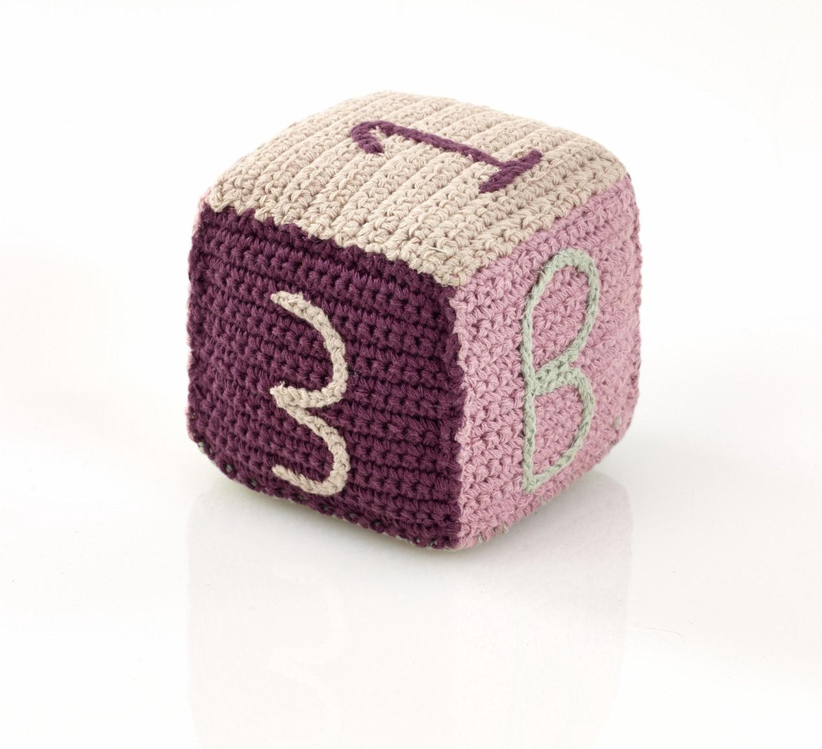Pebble organic rammelaar - Speelblok roze
