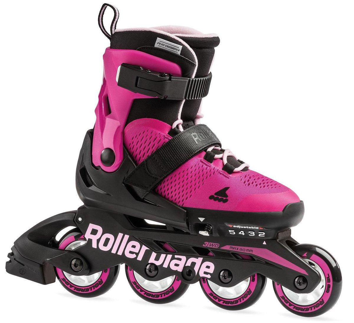Rollerblade Microblade Inlineskates - Maat 33-36 - Unisex - zwart/ roze