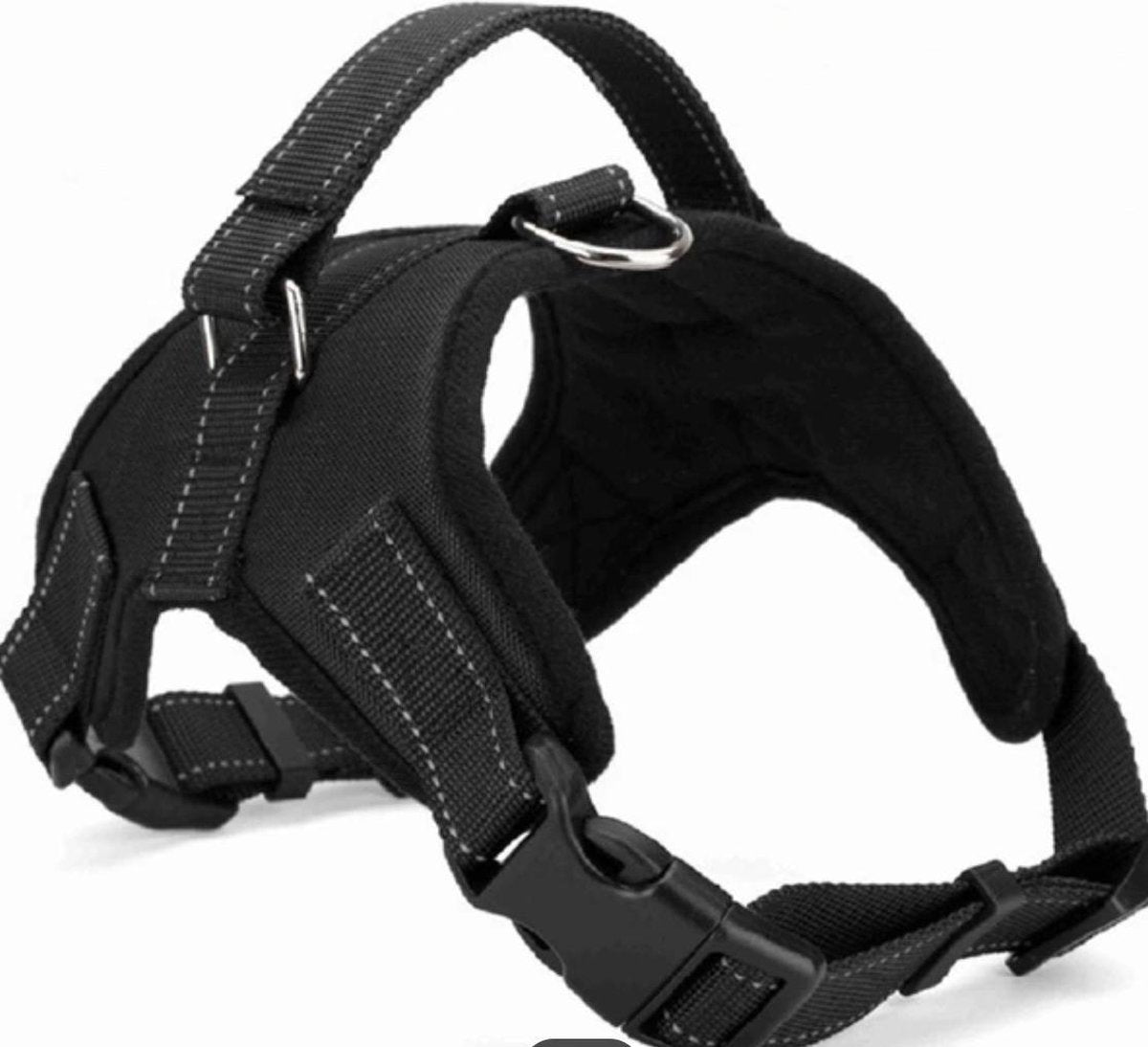 Honden Harnas - Hondentuig - Maat XL - Tuigje - Verstelbaar Harnas - Zwart - Borstomvang 72-92cm - Easy Walk