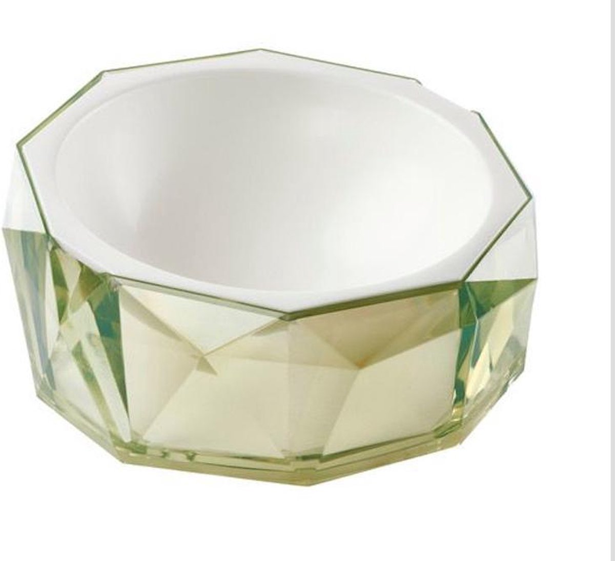 Luxe design ergonomische voerbak voor hond en kat - Diamond Collection Green Emerald