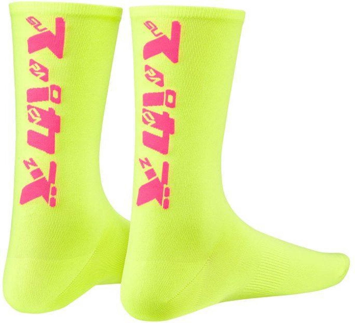 Supacaz SupaSox Katakana SL Neon Geel/Roze L-XL (43-47)