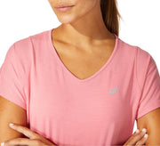 Asics V-Neck SS Top Hardloopshirt Women Peach Petal - XL