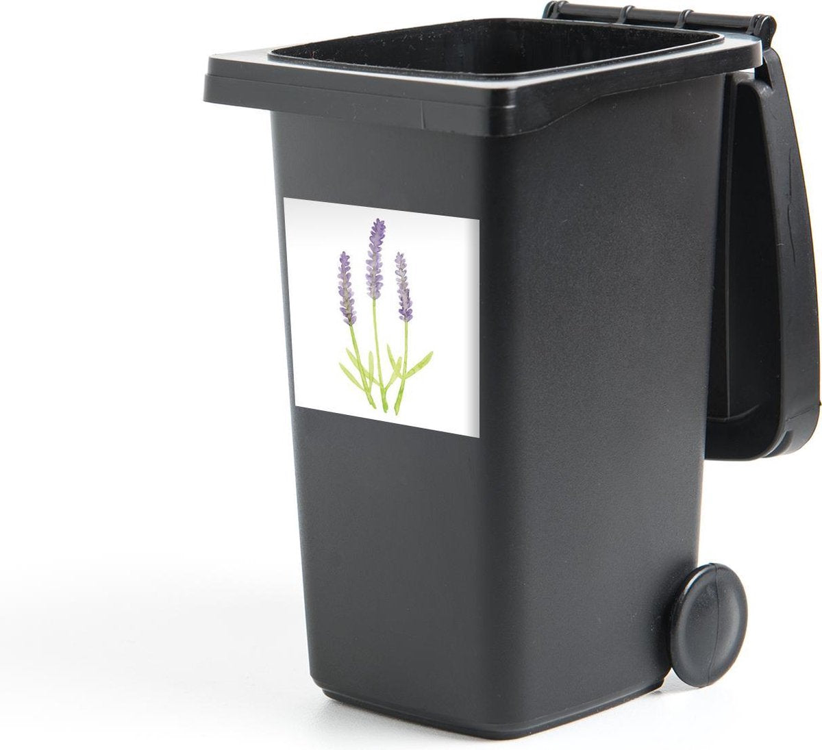 Container sticker Bloemen - Aquarel - Lavendel - 40x40 cm - Kliko sticker