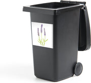 Container sticker Bloemen - Aquarel - Lavendel - 40x40 cm - Kliko sticker