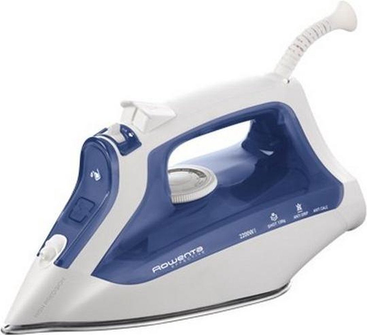 Rowenta DW 2130 Dry&Steam 2200W Roestvrijstaal Blauw Wit strijkijzer