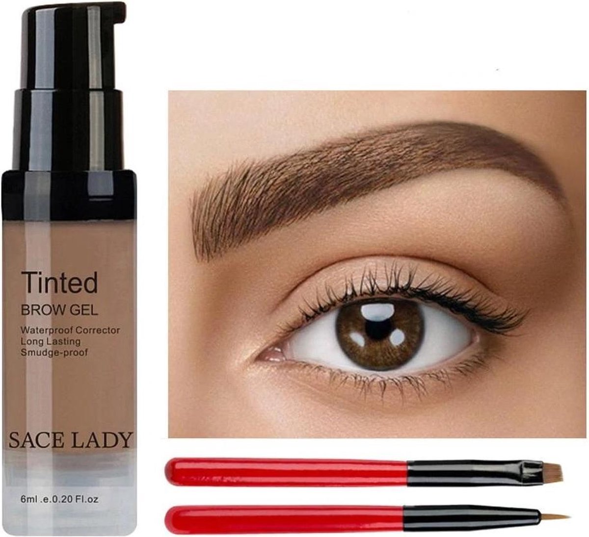 Wenkbrauw verf licht bruin /Waterdichte Wenkbrauw Gel Make-Up Eye Brow Wax Blijvende 48 Uur/ Enhancer Make Up Cream Tint Schaduw cosmetische