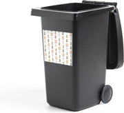 Container sticker Badkamer - Planten - Patroon - 40x40 cm - Kliko sticker