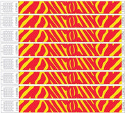 100 brede polsbandjes - zebra motief - tyvek - CombiCraft