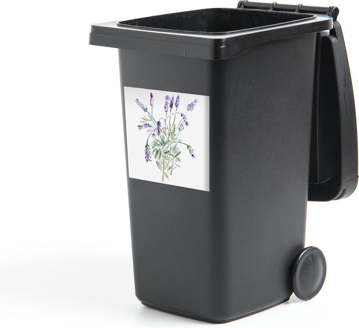 Container sticker Aquarel - Bloemen - Lavendel - 40x40 cm - Kliko sticker