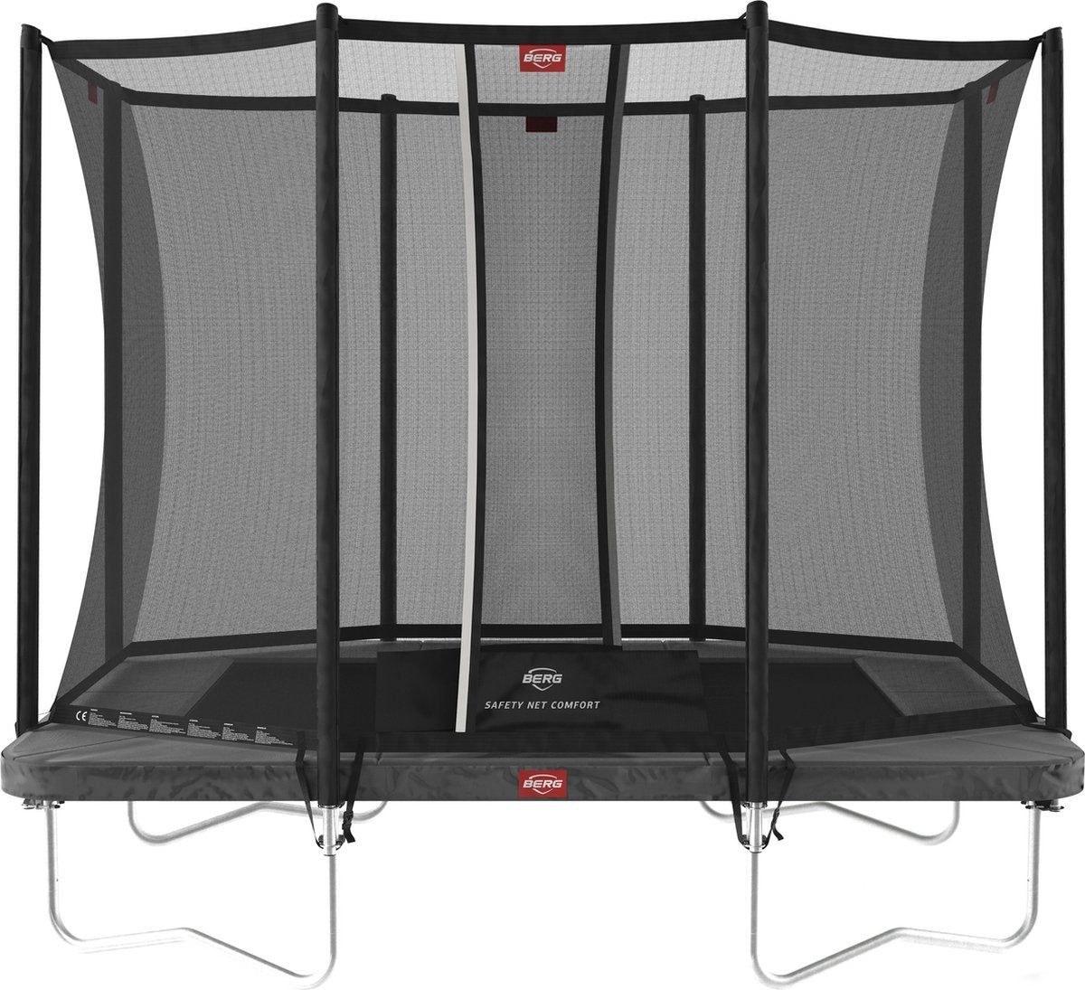 BERG Ultim Favorit trampoline Regular 280 cm grijs + Safety Net Comfort