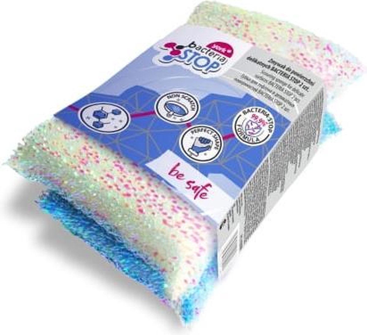 Set van 2 speciale schoonmaaksponzen - Bacteria Stop - York