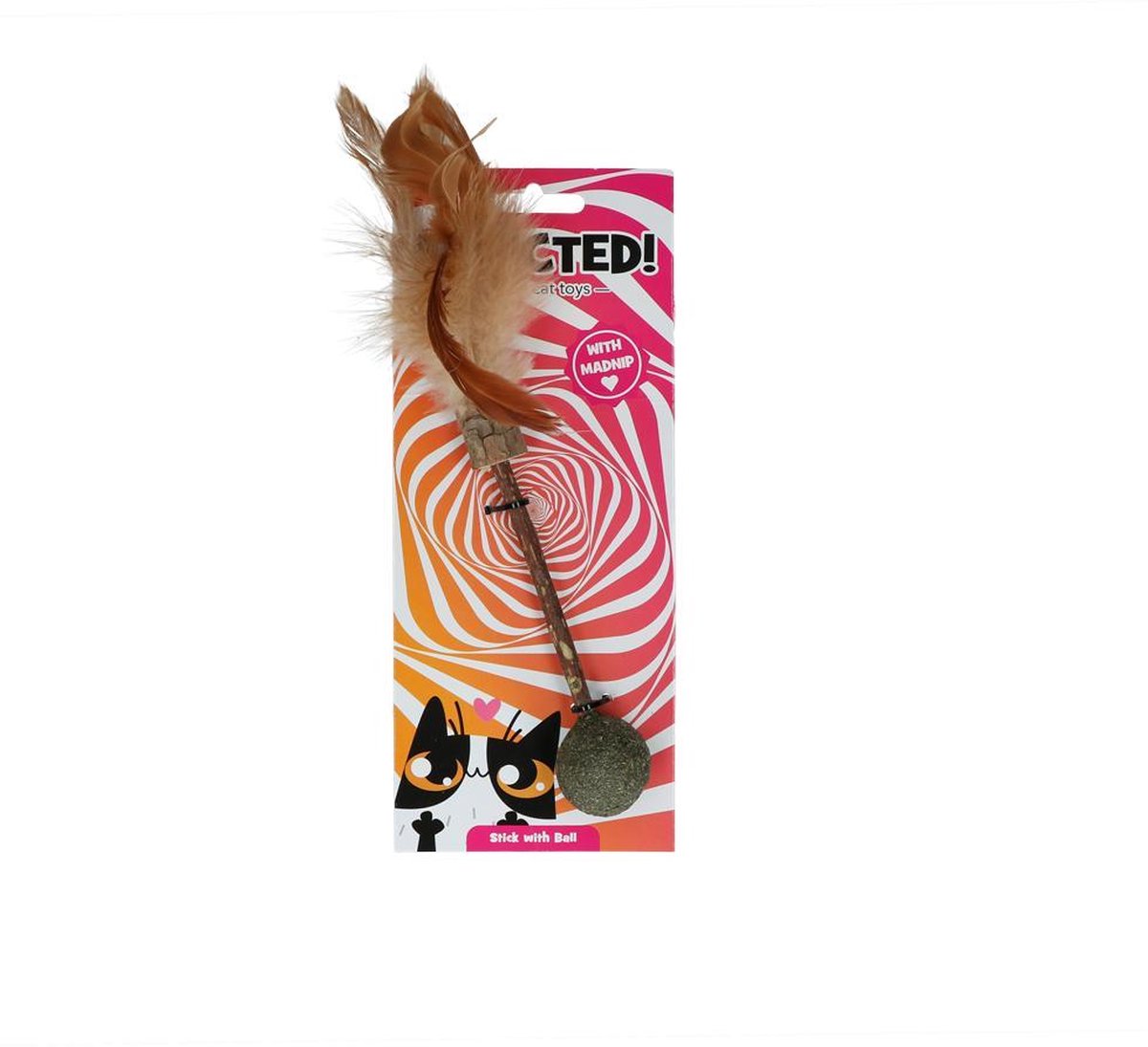 Addicted Stick with ball and feathers