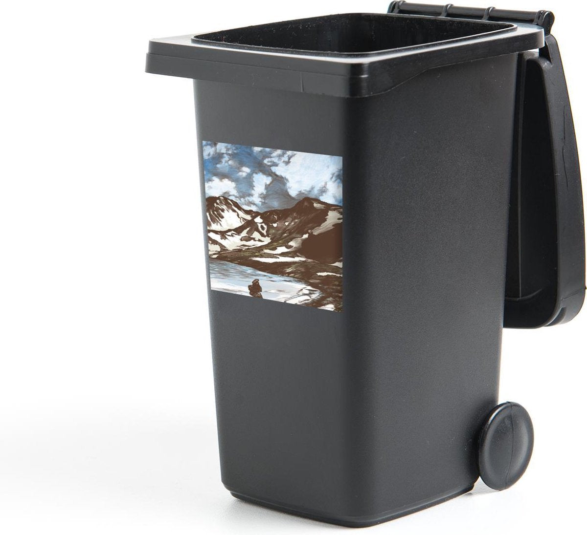 Container sticker Berg - Zee - Lucht - 40x40 cm - Kliko sticker