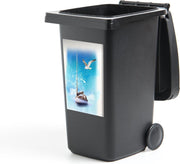 Container sticker Boot - Zee - Meeuw - 40x60 cm - Kliko sticker