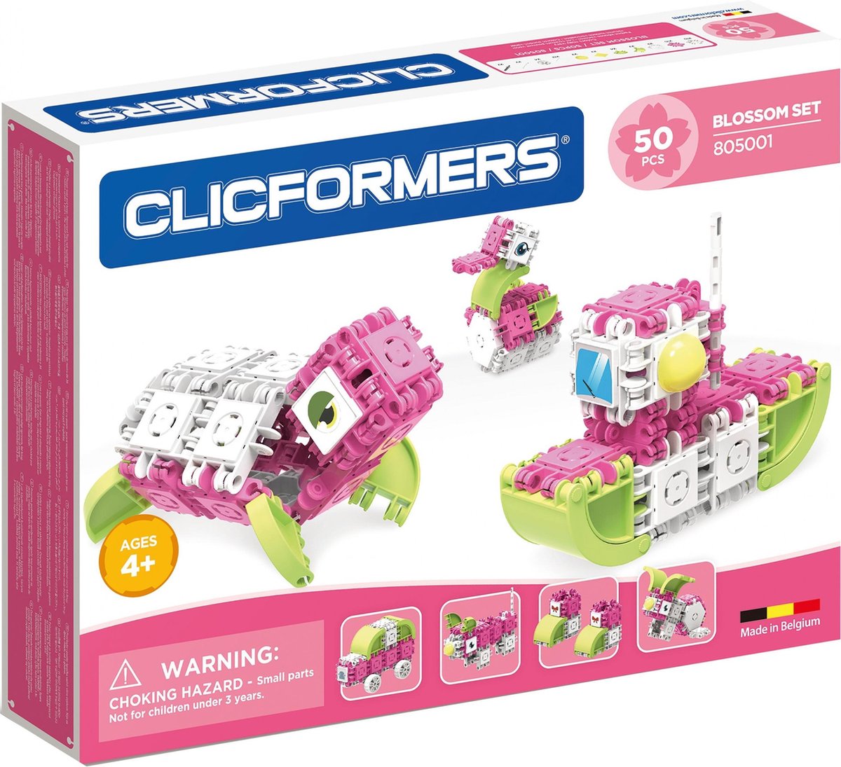 Clicformers - Blossom Set - 50 pcs - constructiespeelgoed - bouwblokken