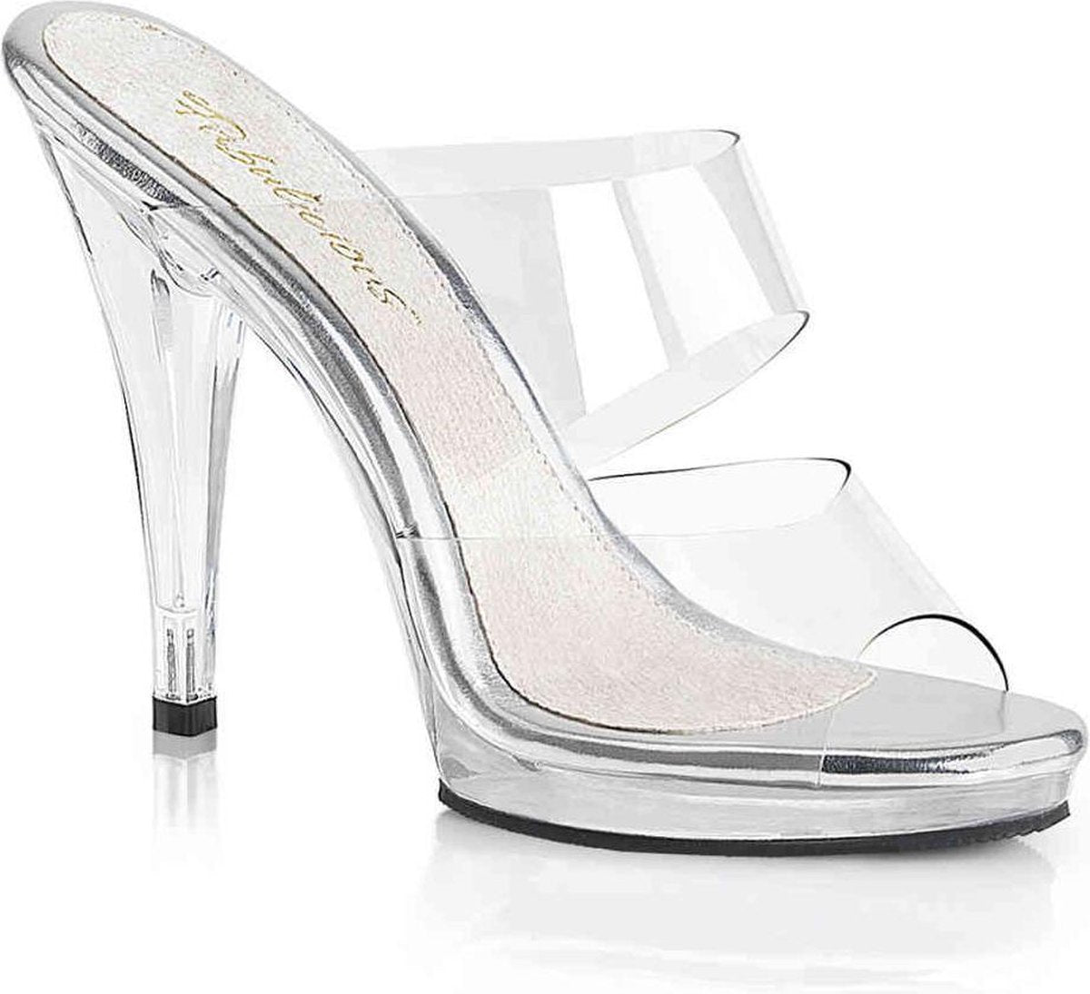 Fabulicious Muiltjes met hak -41 Shoes- FLAIR-402 US 11 Transparant