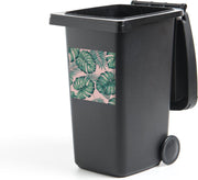 Container sticker Bladeren - Roze - Patroon - 40x40 cm - Kliko sticker