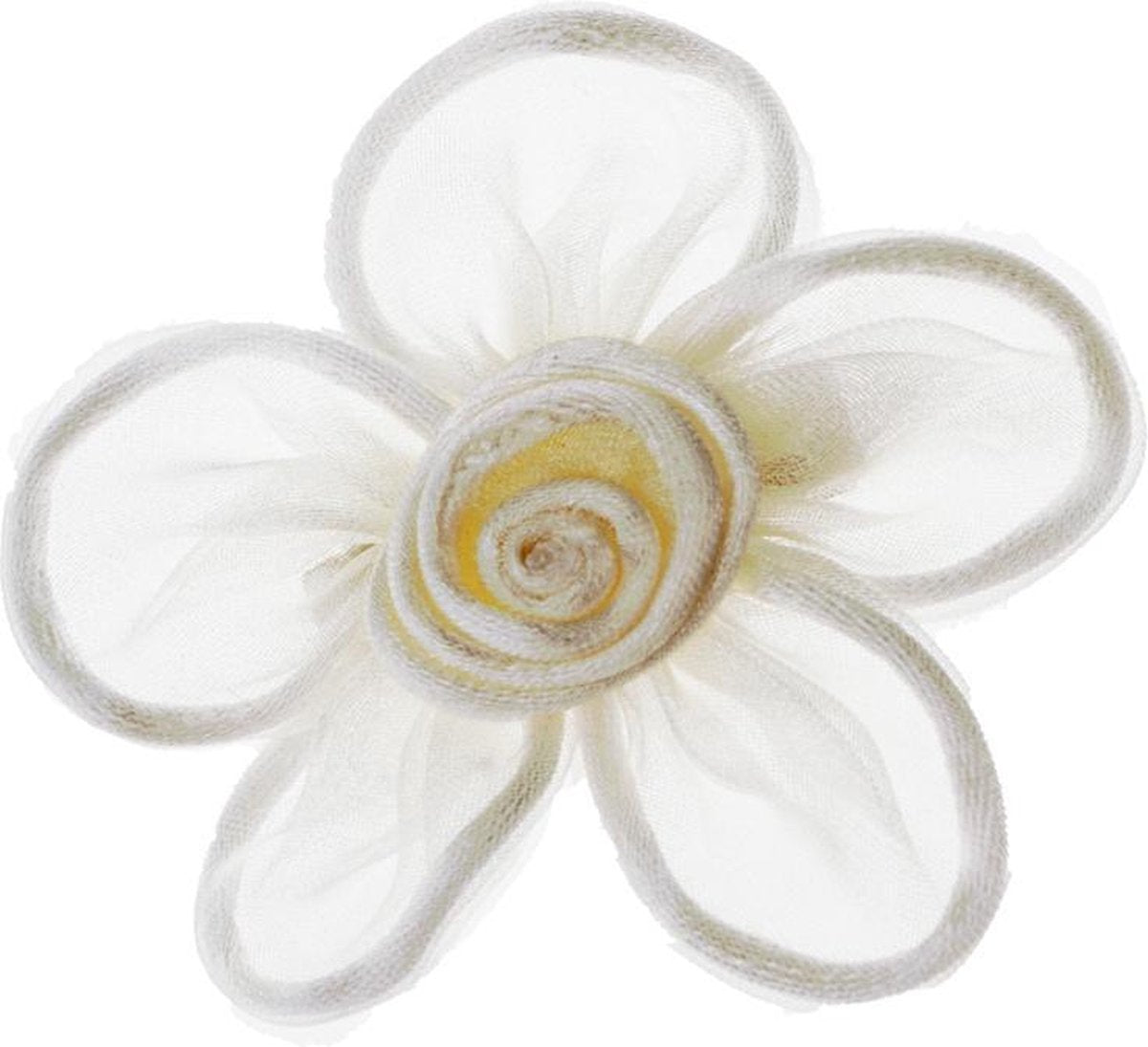 Haarclipje bloem ivoor