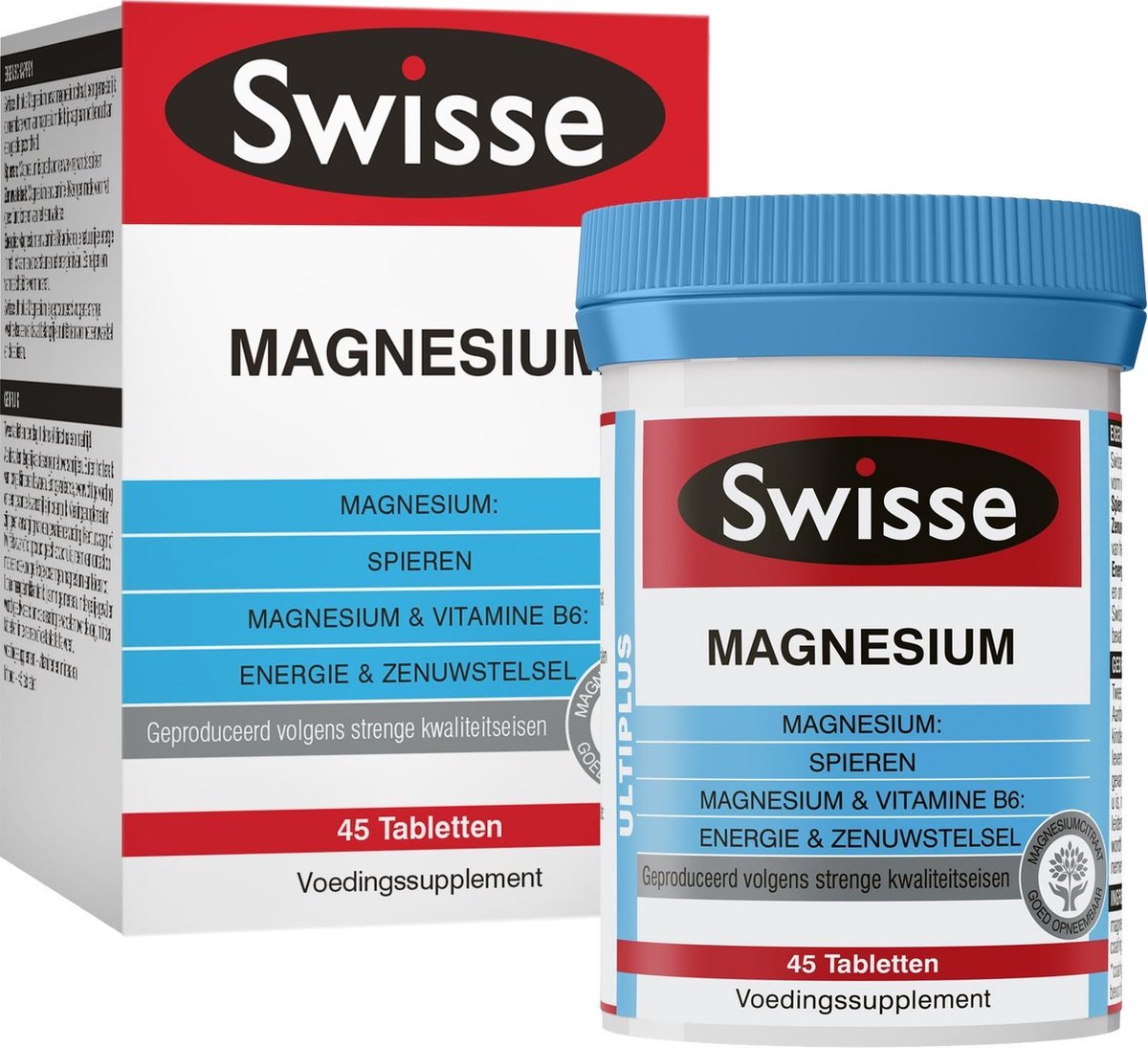 Swisse Magnesium Voedingssupplement - 45 tabletten - Energie en Zenuwstelsel