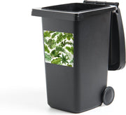 Container sticker Bladeren - Wit - Patroon - 40x40 cm - Kliko sticker