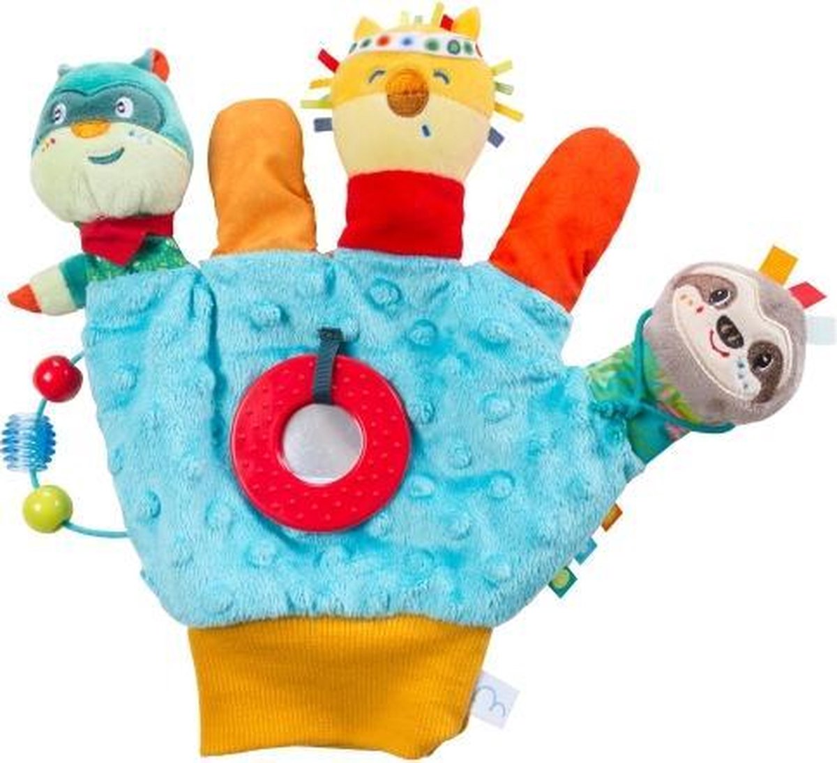 Imaginarium MANO-MARIONET BLUE - Handschoen om met Baby  te Spelen - Blauwe Speelhandschoen met Spiegeltje