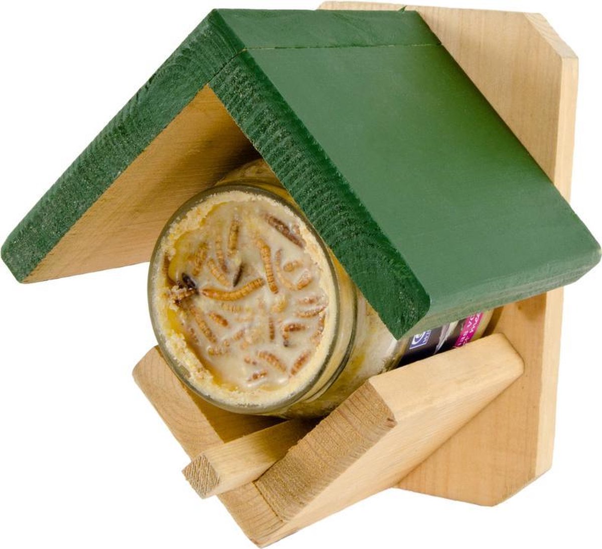Wildbird Cadeaupakket Pindakaaspot vogelvoederhuisje - Groen/Bruin