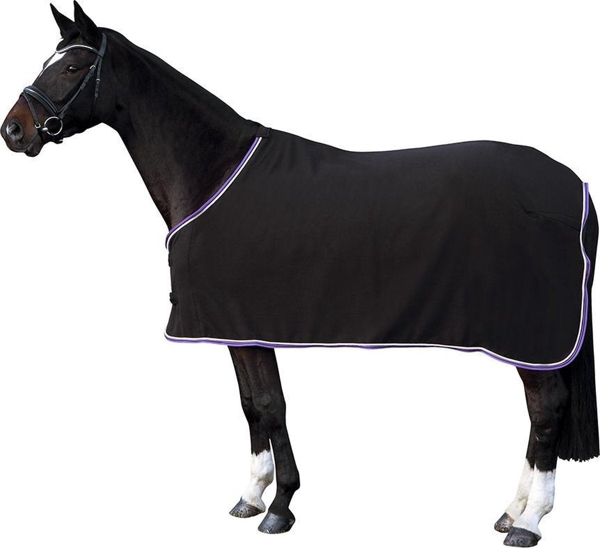 PFIFF fleecedeken Hennes Zwart 85-135cm