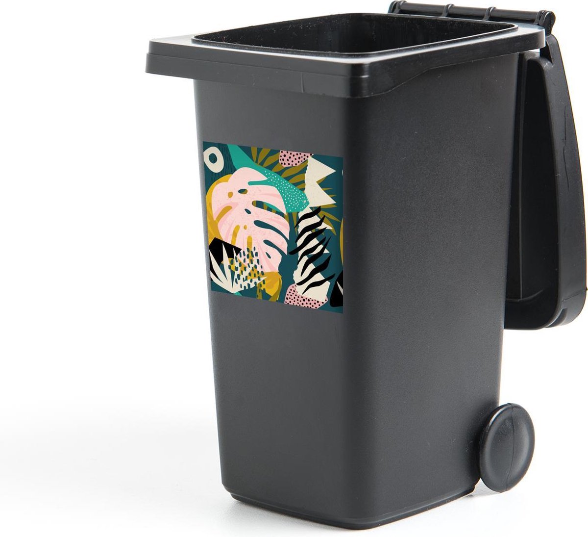 Container sticker Bladeren - Kleuren - Patroon - 40x40 cm - Kliko sticker