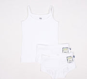 Woody ondergoed set meisjes - wit - 1 onderhemd en 2 boxers - maat 98