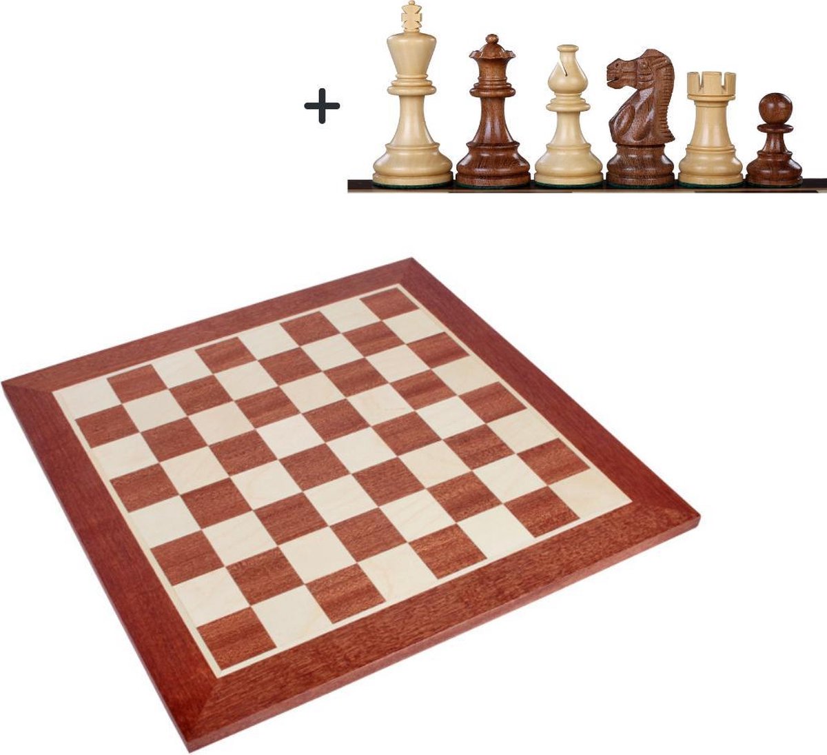 Schaakbord Inclusief Schaakstukken  - Schaakset - Schaakspel - Luxe Editie 55x55 cm
