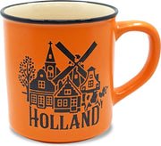 Vintage Mok Zaanse Huisjes Oranje