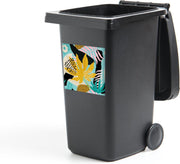 Container sticker Bladeren - Patroon - Kleuren - 40x40 cm - Kliko sticker