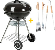 MaxxGarden Houtskool Barbecue - Grilloppervlak Ø 45 cm - Met Gereedschap - Zwart