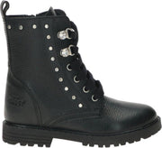 Clic! Meisjes Veterboots 9582 - Zwart - Maat 26