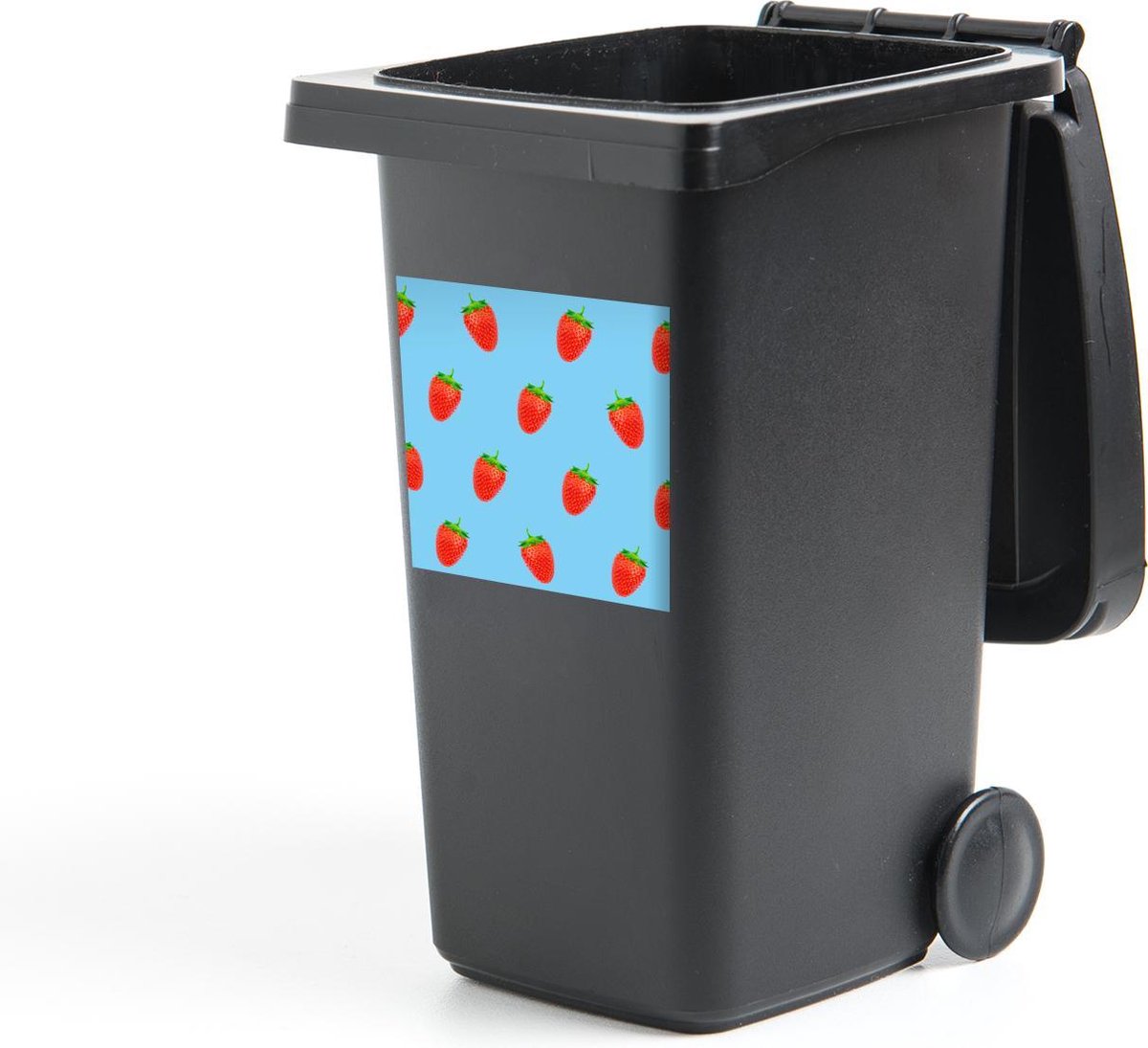 Container sticker Aardbei - Patroon - Zomer - 40x40 cm - Kliko sticker