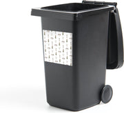 Container sticker Decoratie - Grijs - Patronen - 40x40 cm - Kliko sticker