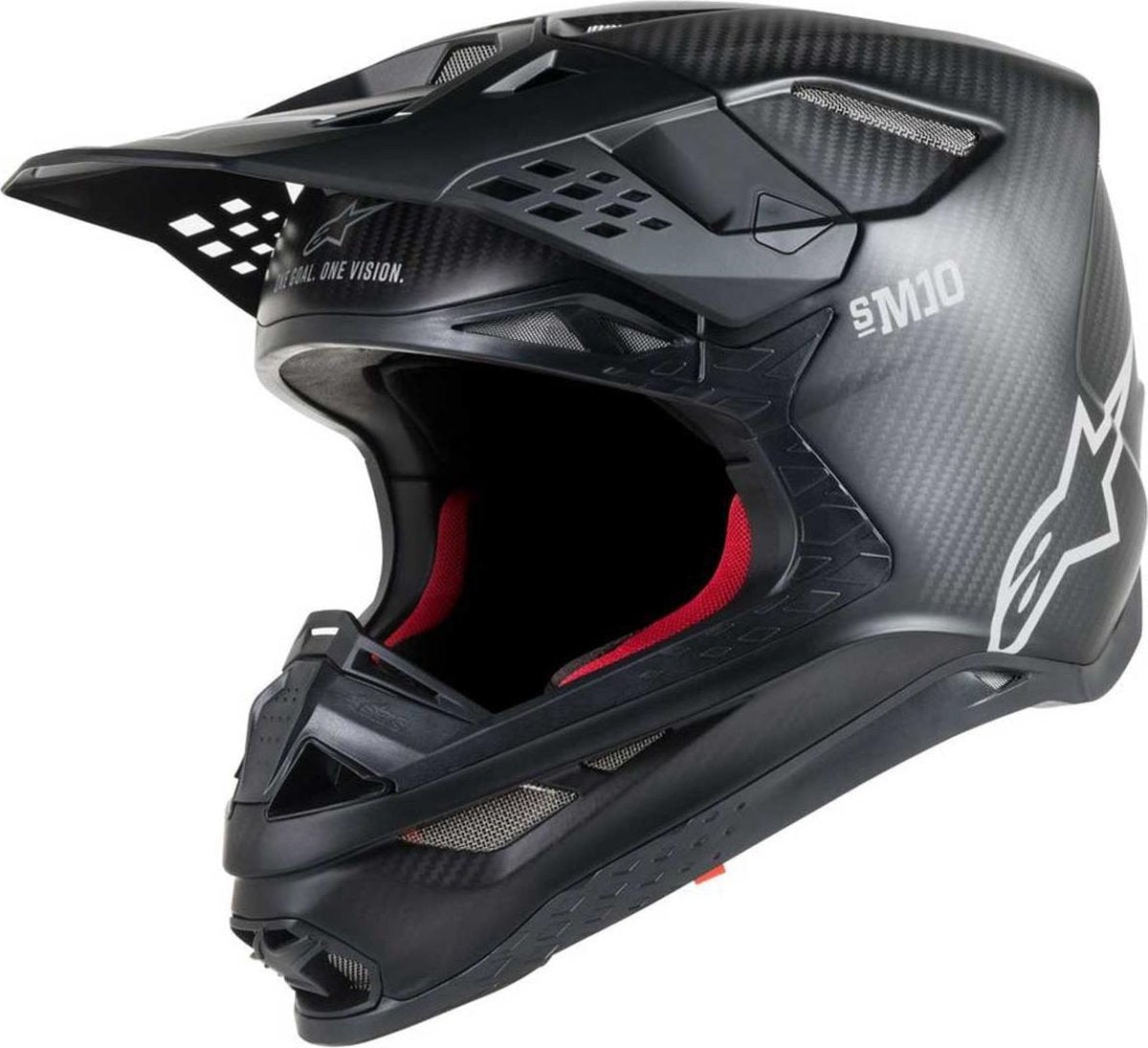 Alpinestars Crosshelm Supertech S-M10 Solid Black Matt/Carbon-XS
