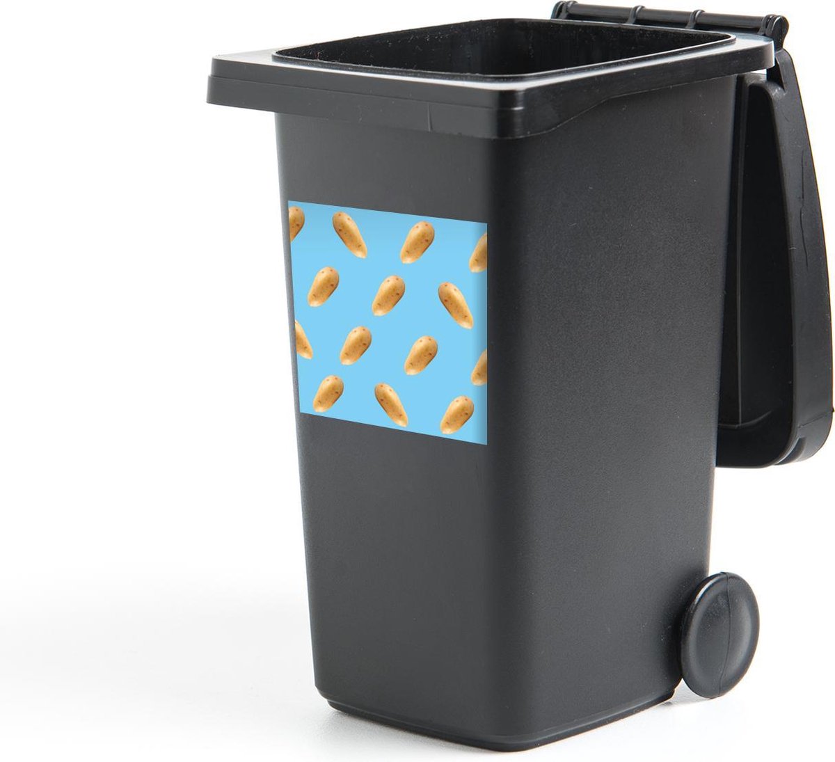 Container sticker Aardappel - Patroon - Blauw - 40x40 cm - Kliko sticker
