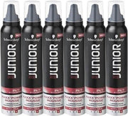 Junior - Maxx Power Mousse - 24/7 Style Controle - Ultra Hold 4 - Maximaal Volume - Langdurige Fixatie - Voordeelverpakking 6 x 200 ml