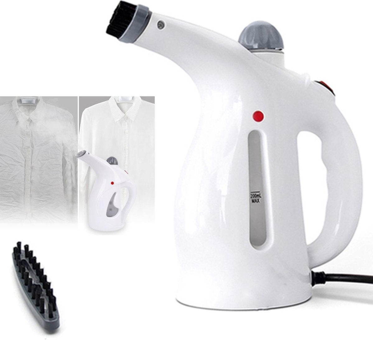 TJ Store® Kleding stomer - huid reiniger  - kleren stomen - kleding - stomer - kledingstomer - stoom ontkreuker - kleding ontkreuken - handstomer - steamer kleding - steamer - stoomapparaat - travel stomer - travel kleding - steam cleaner - travel -