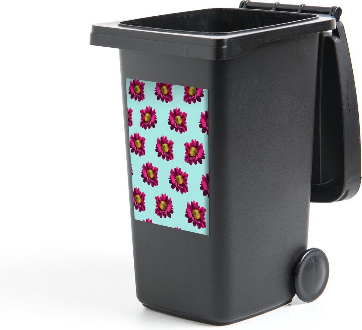 Container sticker Bloemen - Paars - Patroon - 40x60 cm - Kliko sticker