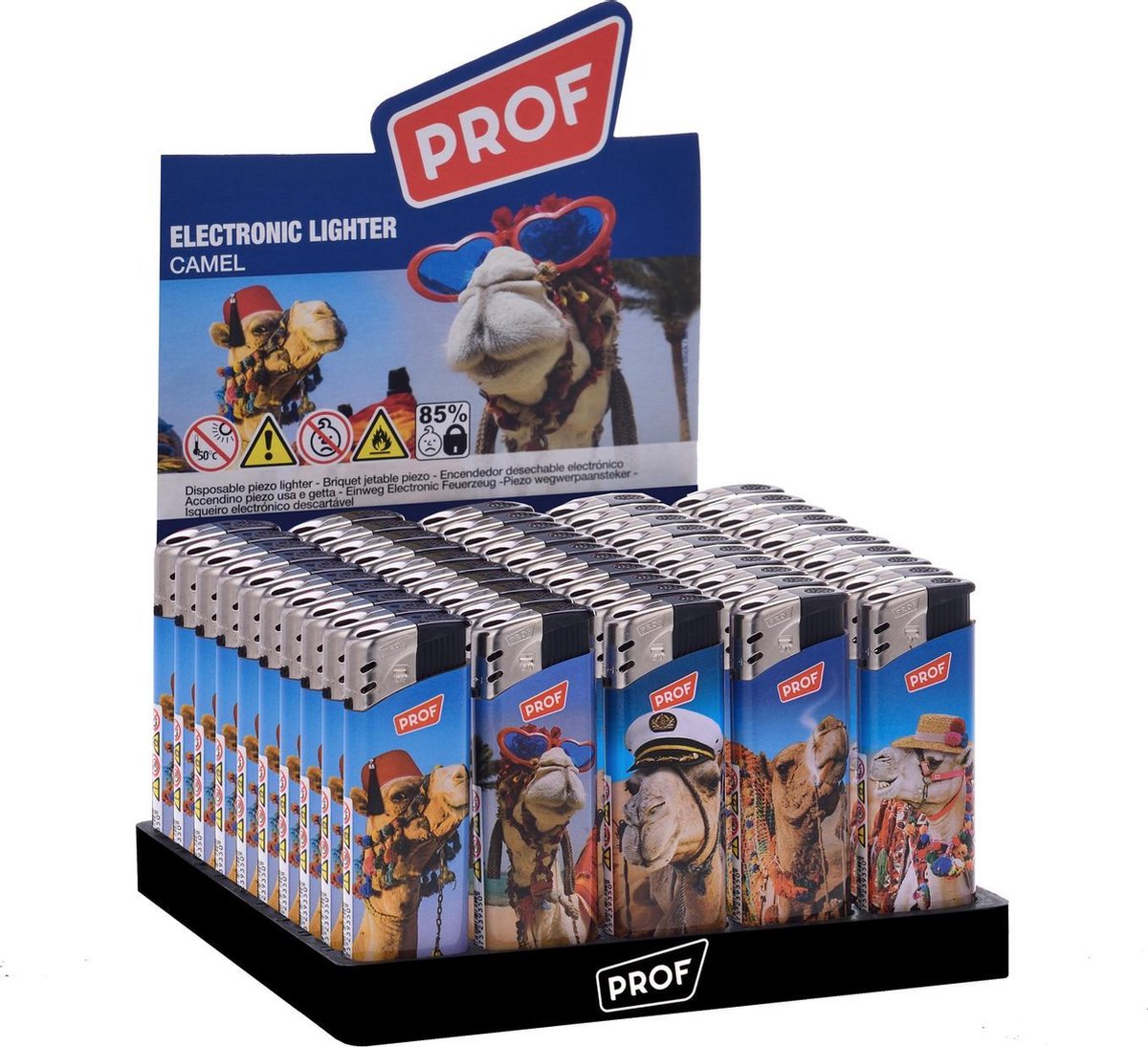 Aanstekers - Lighters - Prof - 50 stuks – Camel