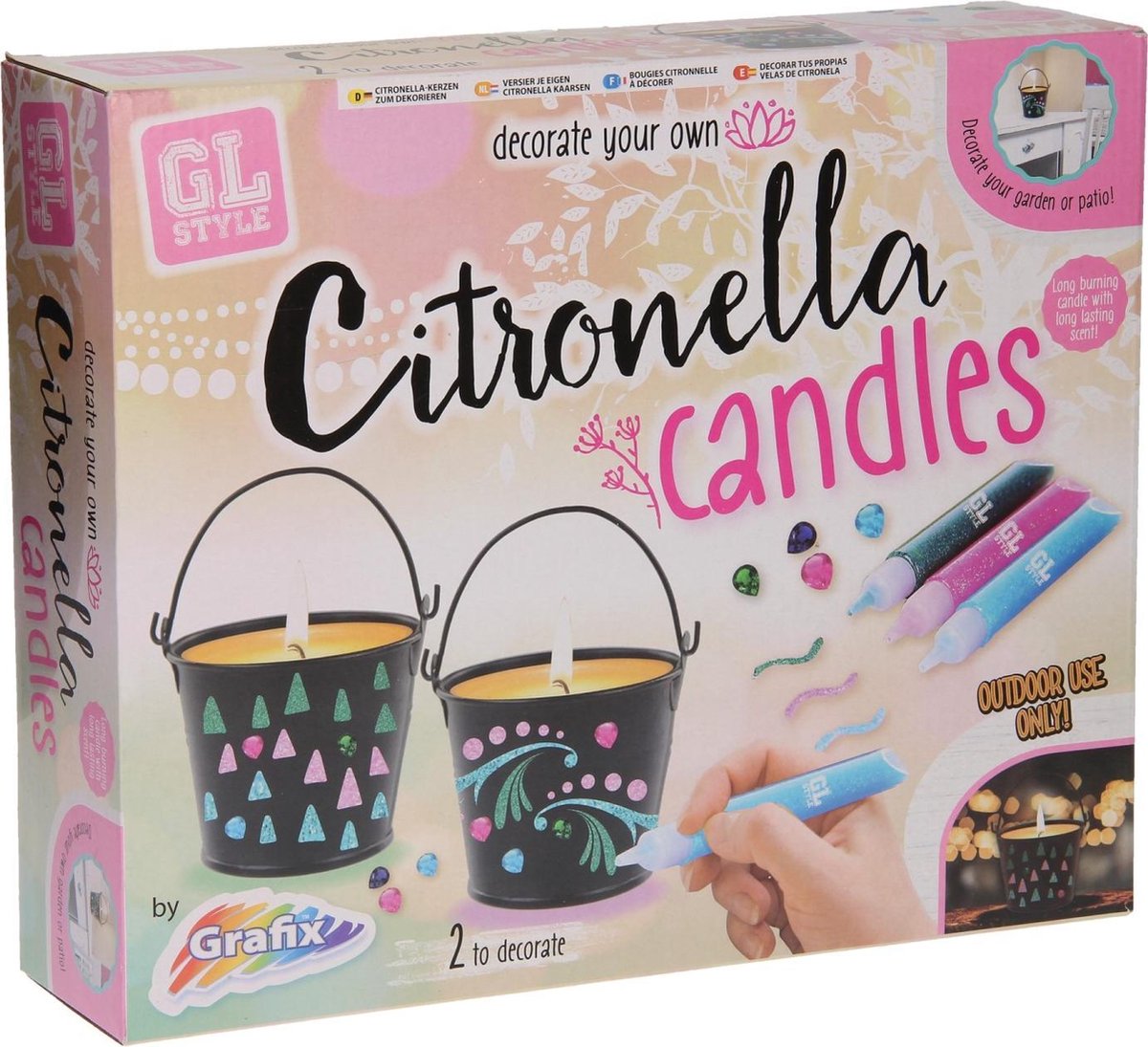 Versier je eigen Citronella Kaarsen